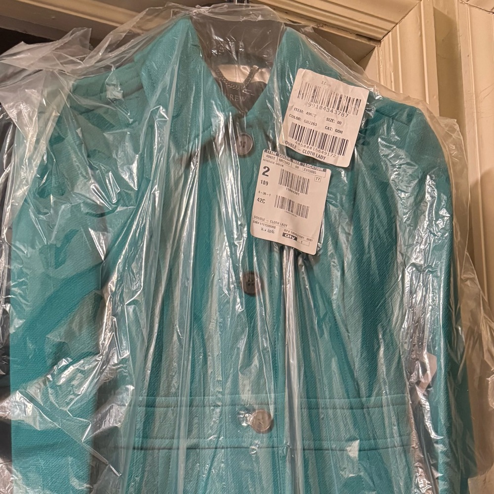NWT J.CREW Lady Day Coat, Size 00, Color GR7263, Heritage Green - Picture 8 of 10